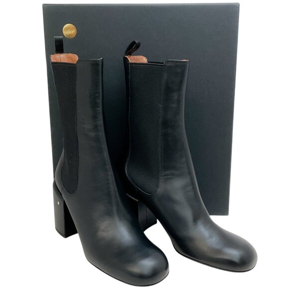 Laurence Dacade Black Leather Elen Ankle Boots - Picture 6 of 9